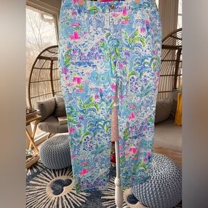 Lilly Pulitzer Kelly Ankle Pant What a Lovely Place Size 10